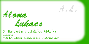 aloma lukacs business card